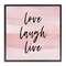 Stupell Industries Pink Love Laugh Live Phrase Framed Giclee Art